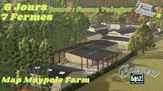 Jour 5 : Ferme réalisé entièrement avec les bâtiments série Vologne des studio MA7 Sur Maypole Farm
