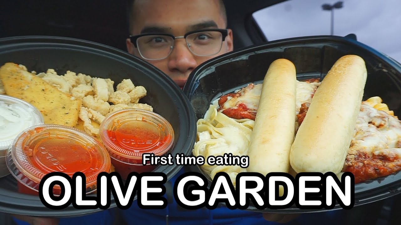First time eating OLIVE GARDEN YouTube