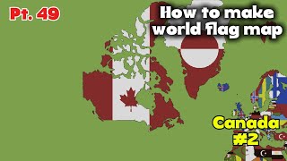 How to build world flag map in minecraft small scale | Canada #2 | Part 49