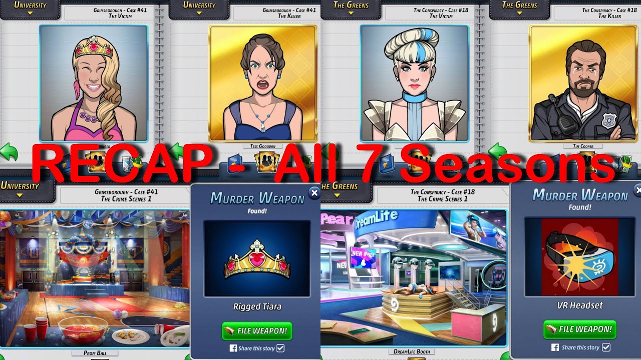 [EXCLUSIVE RECAP] Criminal Case 7 Seasons The Killers / The