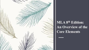 MLA: Creating the Works Cited Page