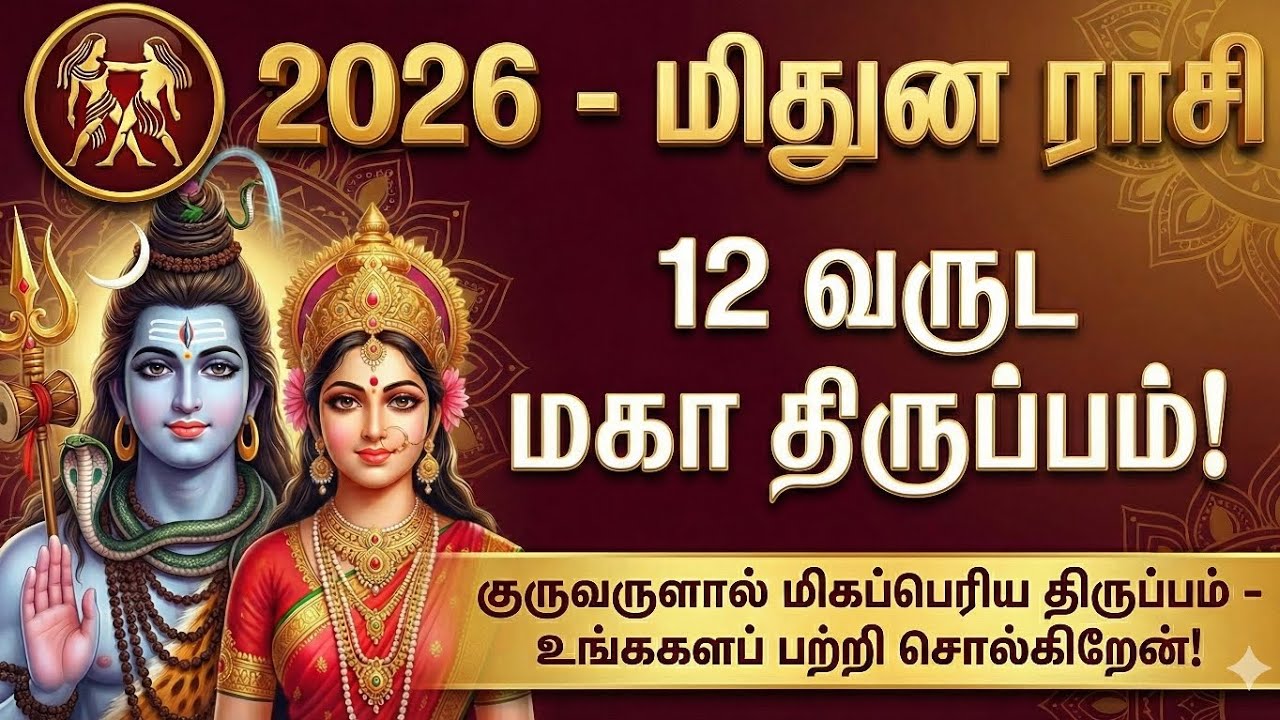 2026 மிதுன ராசி: 12 ஆண்டுகால இருண்ட காலம் முடிகிறது! இனி ராஜயோகம் தான்! | Mithuna Rasi 2026 Tamil