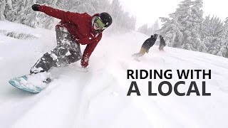 Riding With A Local  Snowboarding at Mt Bachelor