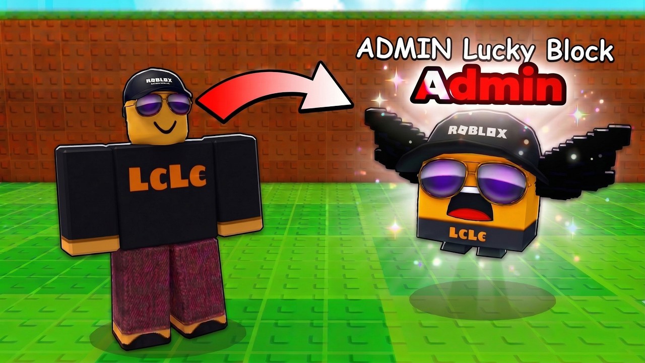 Starting Over as NOOB with ADMIN in BE a LUCKY BLOCK ROBLOX - YouTube