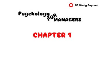 Introduction to Psychology for Managers | Psychology for Managers | BCom Sem 1