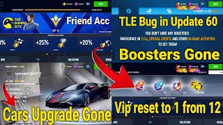 Cars Upgrade, Boosters Gone 😢 | Progress Reset After Claiming TLE Rewards in Update 60 Asphalt 8