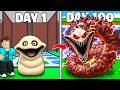 I SURVIVED 100 DAYS AS HUNGRY WORM TSUNAMI FOR BRAINROTS !!