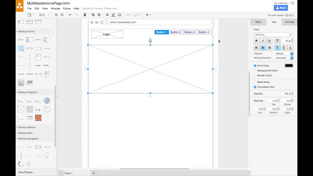 Download Creating A Website Wireframe In Draw Io Youtube