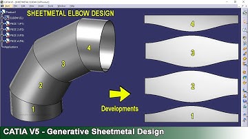 CATIA V5 Sheetmetal Elbow design - Tutorial for beginners