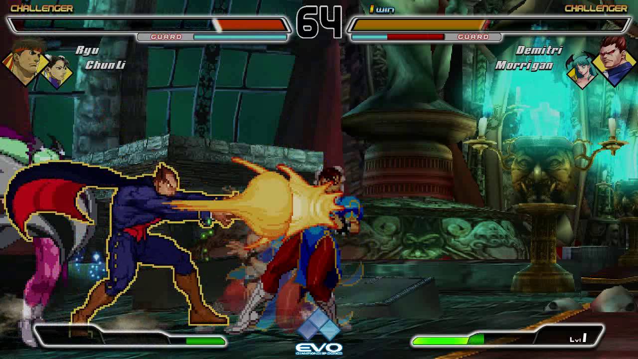 Ryu & Chun li Vs Demitri & Morrigan - YouTube
