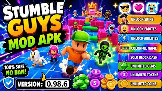 Stumble Guys Mod APK 0.98.6 Terbaru 2026 (Unlock All Skins & Abilities) Solo Block Dash!