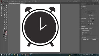 Make Alarm clock in Adobe Illustrator | Alarm Clock Icon | Practice of clock in Illustrator