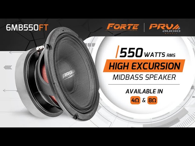 PRV 6.5” High Excursion Midbass Speakers: 6MB550FT & 6MB550FT-4