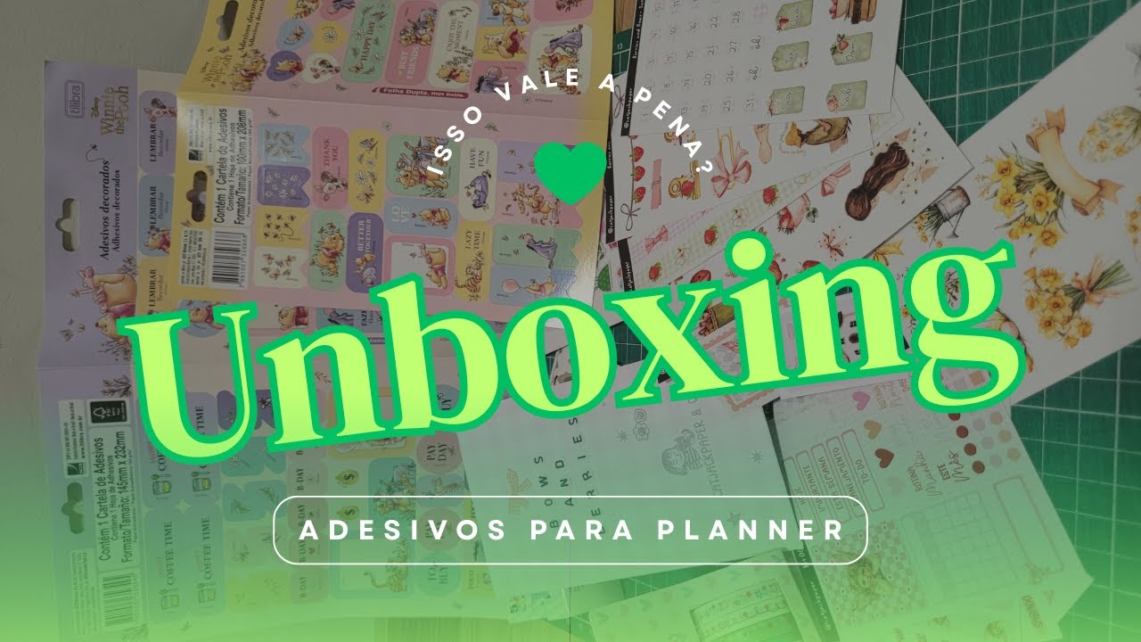 Unboxing de Adesivos para Planner | Vou usar em 2026