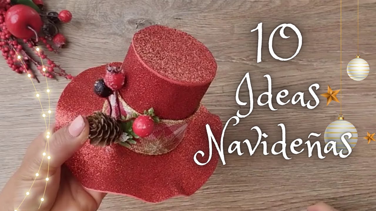 10 HERMOSAS IDEAS NAVIDEÑA PARA VENDER O REGALAR/IDEAS CON RECICLAJE/DIY CHRISTMAS/ARTESANATO.