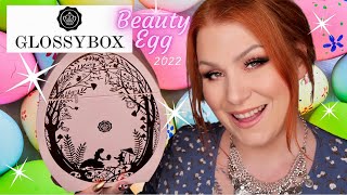 UNBOXING GLOSSYBOX 2022 BEAUTY EASTER EGG  INC A FULL SIZE TOO FACED HIGHLIGHTER!