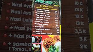 DAFTAR MENU RUMAH MAKAN LESEHAN FAVORIT //  RASA MANTAP HARGA MERAKYAT // PARI PARI #food #kuliner