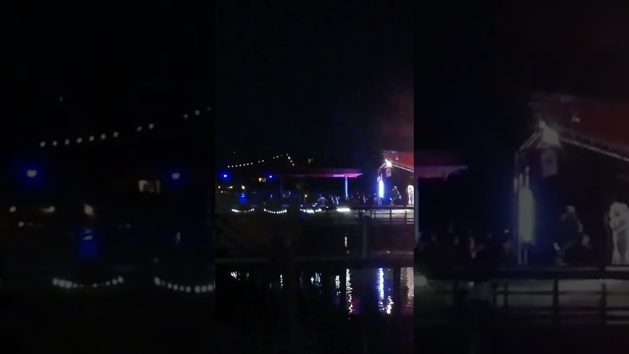 ⁣Dogge med skön låt, rosa himmel på Carlssons på kajen i Västerås club Mirage