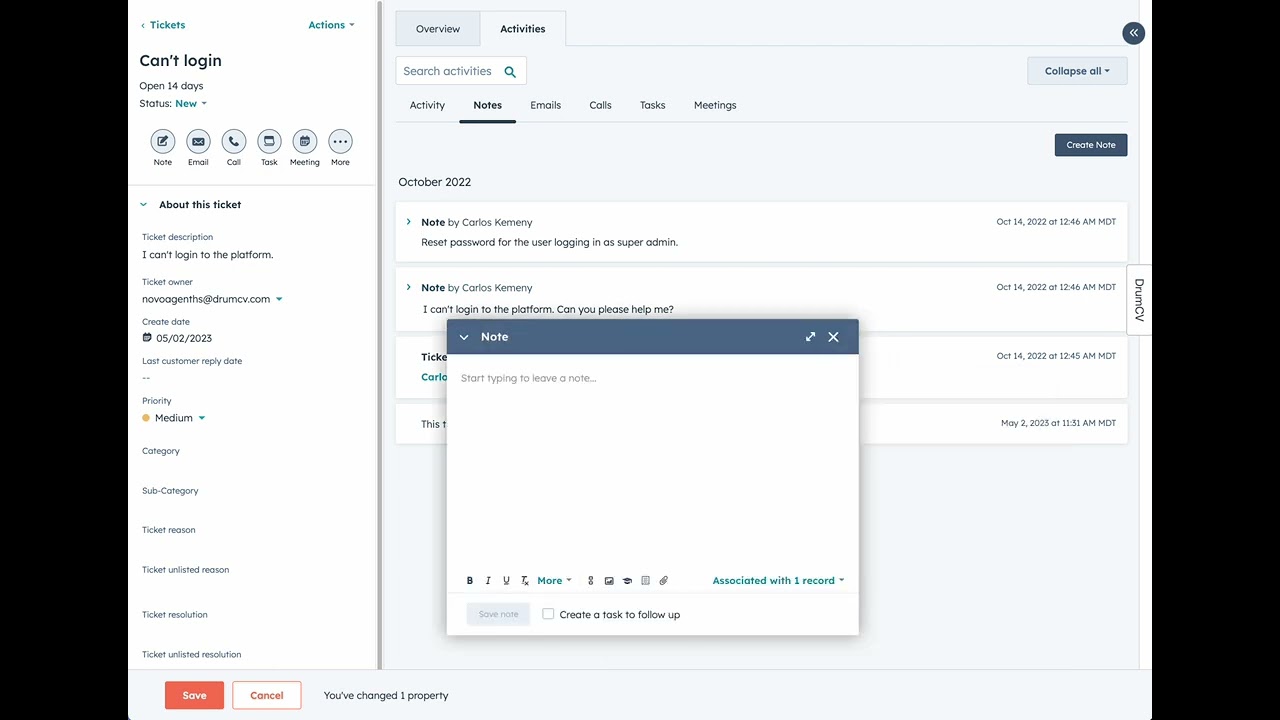 How to use the DrumCV Browser Extension in Hubspot
