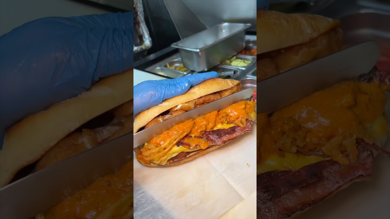 The MATT & STEVE 2.0 HERO from Panini Shoppe in Williamsburg, Brooklyn NYC! 🤯🥖🔥🤤 #DEVOURPOWER