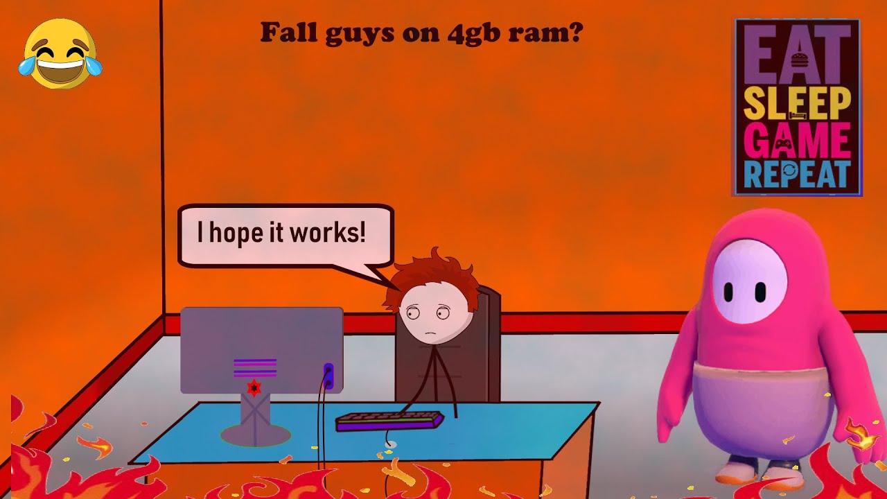 When you try to run fall guys on 4gb ram - YouTube
