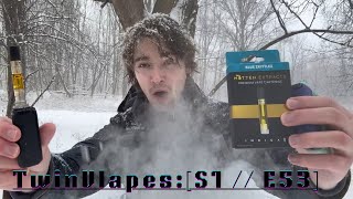 My Favorite Indica Cart; Review During Snowstorm - Mitten Extracts Blue Zkittlez