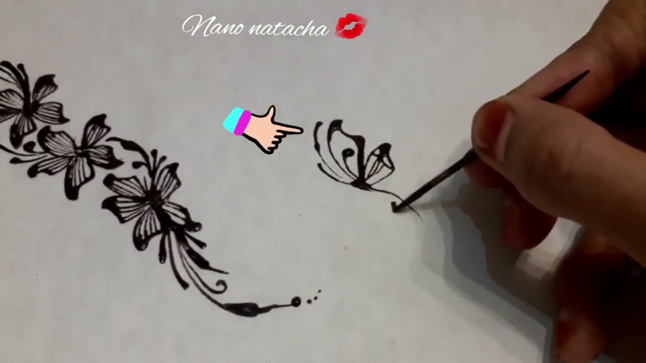 طريقة رسم موتيفة مدة للمبتدئات سهله وبسيطة بالشرح المفصل 😍💪