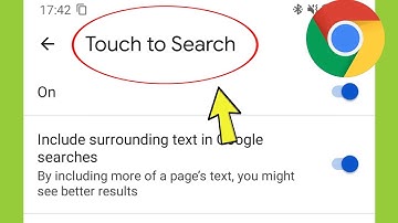 Chrome Touch to Search Settings