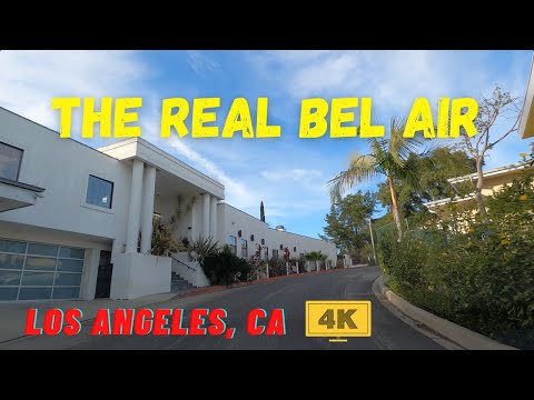 [4K] BEL AIR Driving Tour - Los Angeles, California, USA - Mulholland Drive, Travel Guide