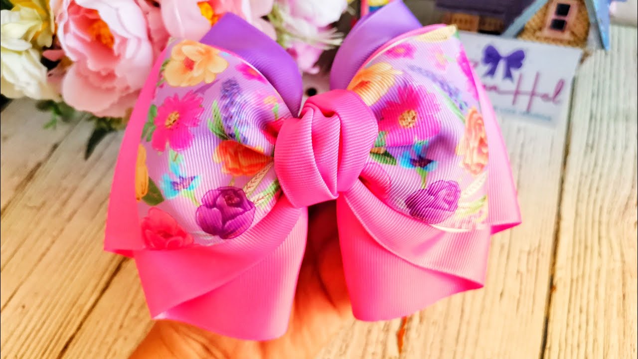 🎀moñito fácil de realizar con listón de 7.5cm, 🎀