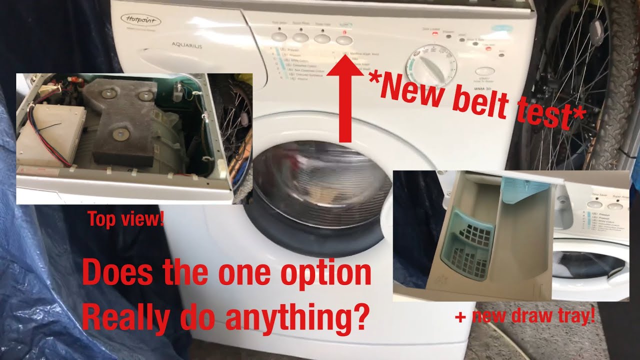 Hotpoint wma30 washing machine Spin test with new belt and does the
