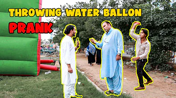 Throwing Water Balloons Prank Funny Reactions | Public Prank | By Basit Ali