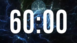 1 HOUR *TIMER* 60min TIME CLOCK - ALARM Space Theme🪐