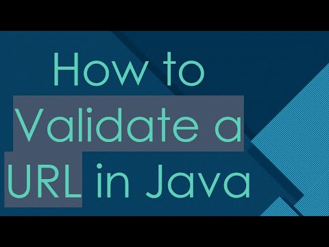 How to Validate a URL in Java