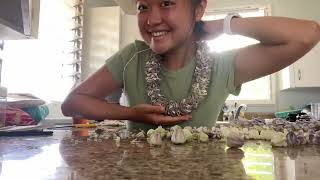 Make a lei pua kalaunu with me💜
