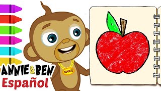 Libro Para Colorear Divertido Para Niños Aprende Los Colores Y Las Frutas Annie Y Ben