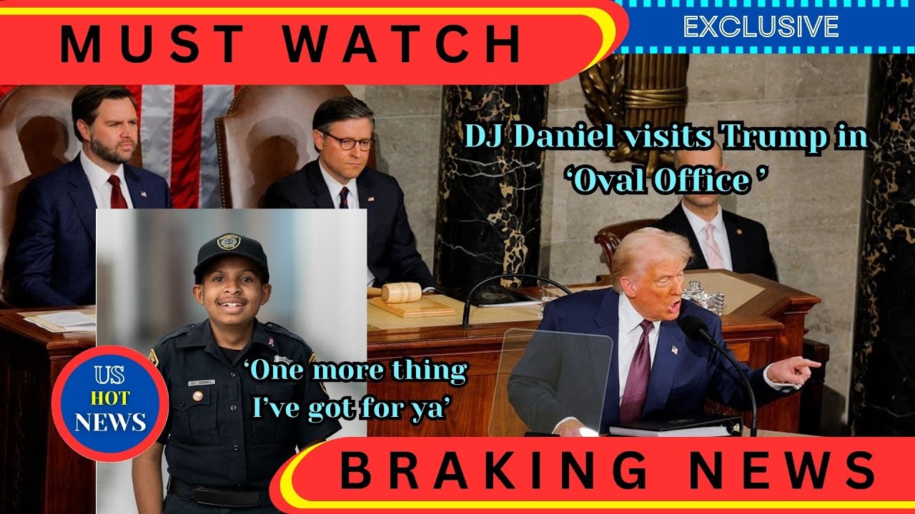 DJ Daniel visits Trump in Oval Office following joint address honor:‘One more thing I’ve got for ya’