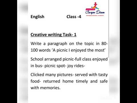 english creative writing topics for grade 4