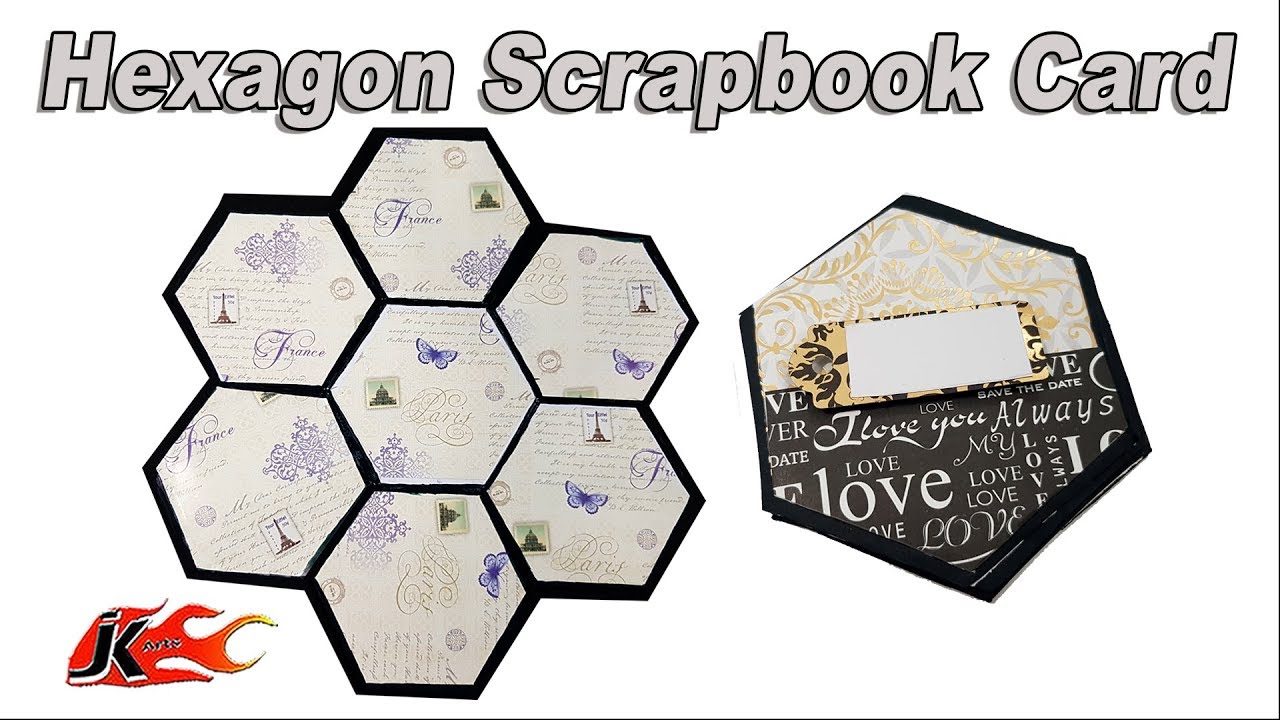 DIY Hexagon Scrapbook Card   | JK Arts 1594