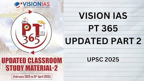 Vision IAS pt 365 | Updated Part 2 | upsc cse 2025 #upsccse2025