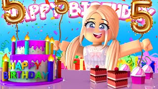 MY FIFTH BIRTHDAY PARTY IN ROBLOX BROOKHAVEN!
