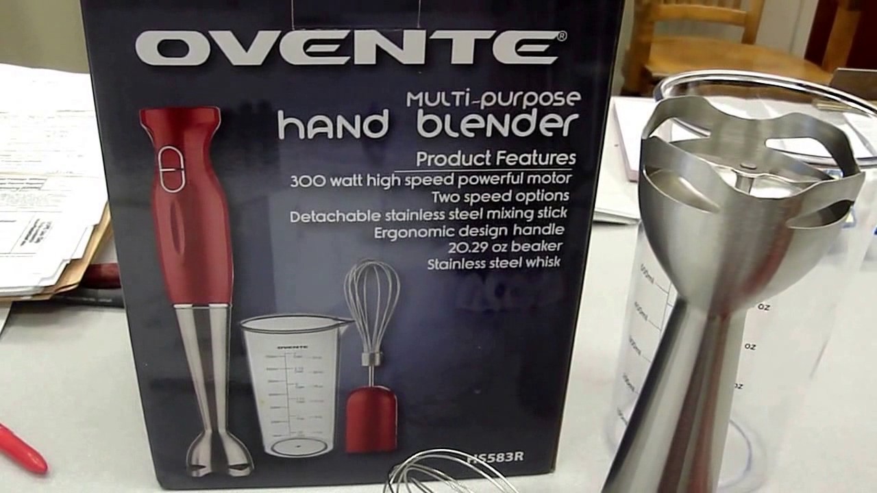 OVENTE Immersion Blender, Stainless Steel Blades, 300W Multi