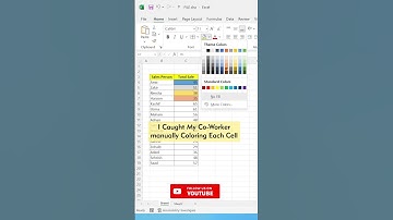 Color Scale In One Click 😍🔥 #exceltips  #excel #shorts