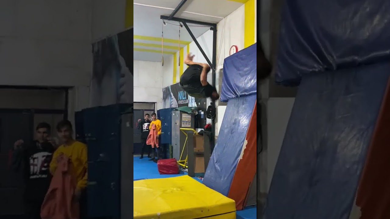 Wall training in gym 