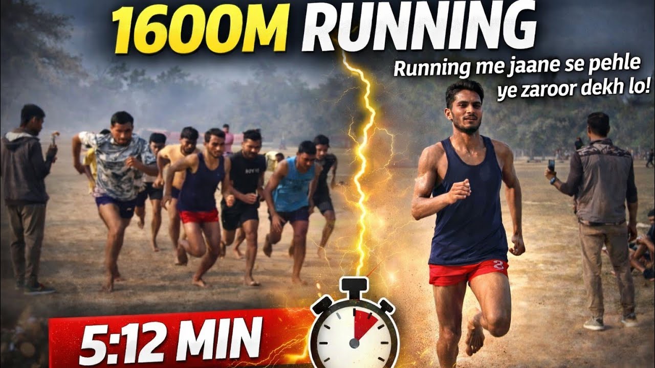 1600M Running 5:12 MIN 😳 | Running me jaane se pehle ye zaroor dekh lo! | Bihar Police Physical
