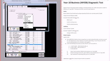 10BUS MYOB Diagnostic Setting up account list