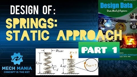 Design of Springs: Part 1, Static Approach using PSG (Hindi)