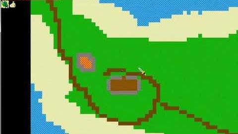 C++, Allegro game. (specially stolen sprite from minicraft included). Made by me :D