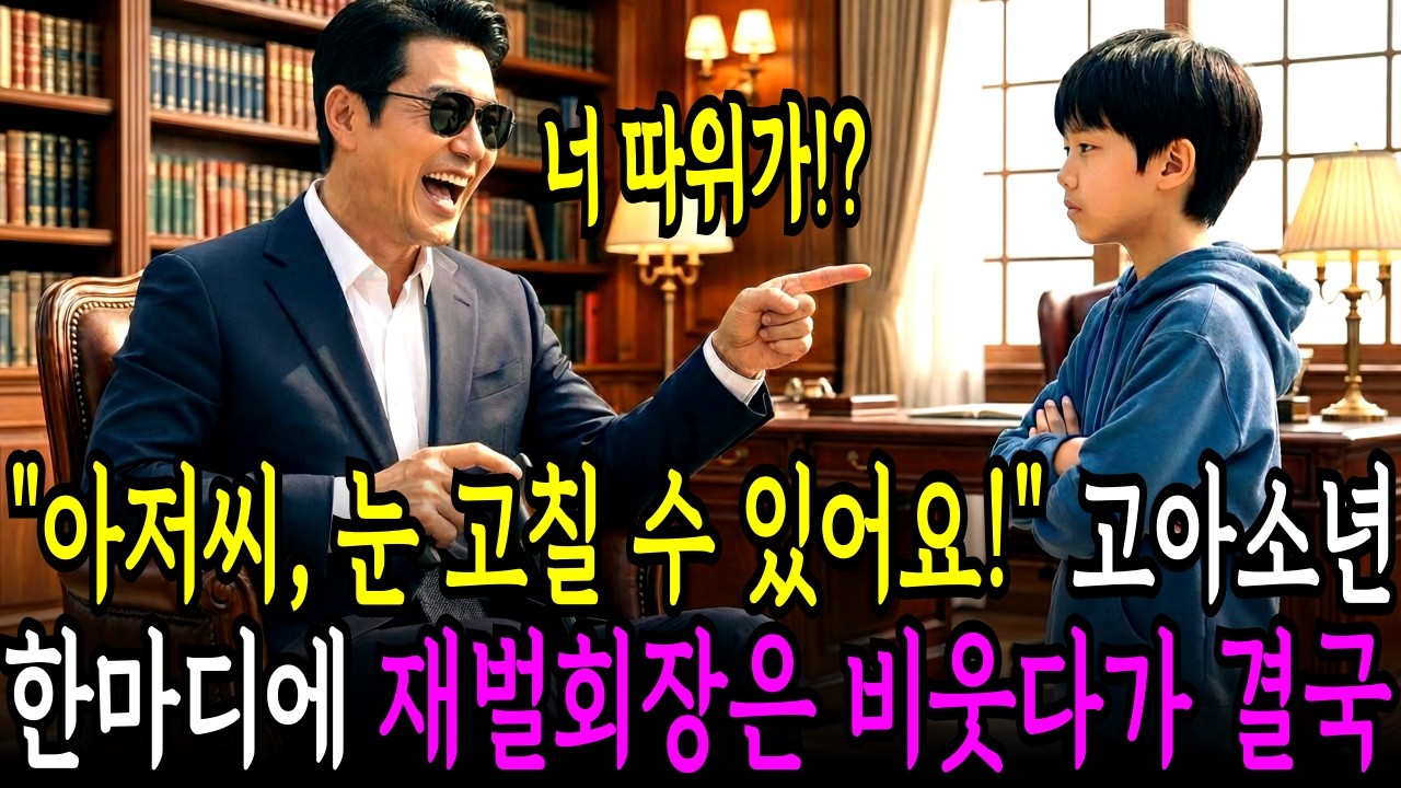 “아저씨 다시 앞을 보게 할 수 있어요.” 백만장자 회장에게 가난한 고아소년이 말하는 순간, 믿을 수 없는 일들이 벌어지는데... 노후사연ㅣ감동사연ㅣ사연라디오ㅣ오디오북
