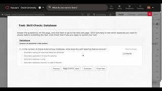 Skill Check: Database || Oracle Cloud Infrastructure Foundations|| Oracle University screenshot 4